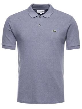 Lacoste Classic Fit Marled Blue Gray Sz M Preppy Golf Luxury French
